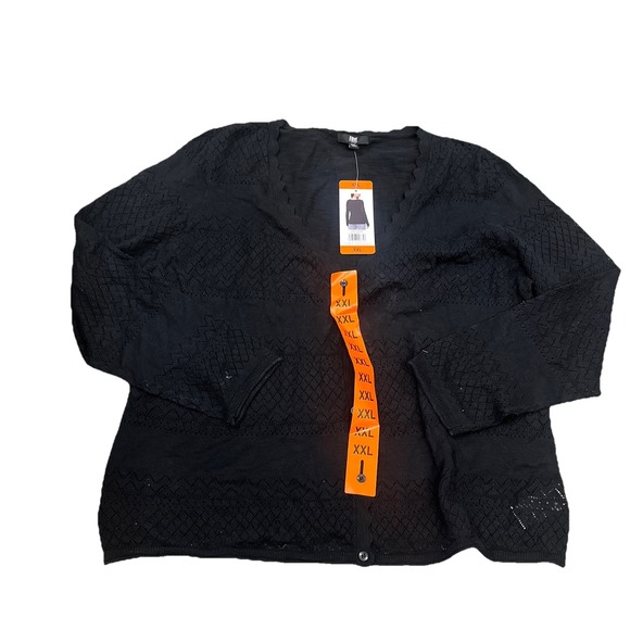 Frye Sweaters - NWT women's Black FRYE Button Cardigan Sweater Size **LARGE**